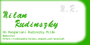 milan rudinszky business card